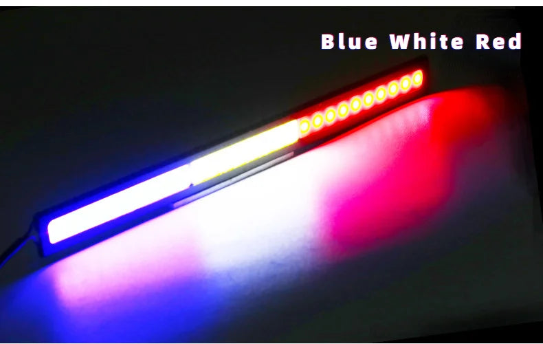 10PCS 17CM LED DRL Waterproof Driving Daytime Running Lights Strip 12V COB LED Car Aluminum Stripes Lights