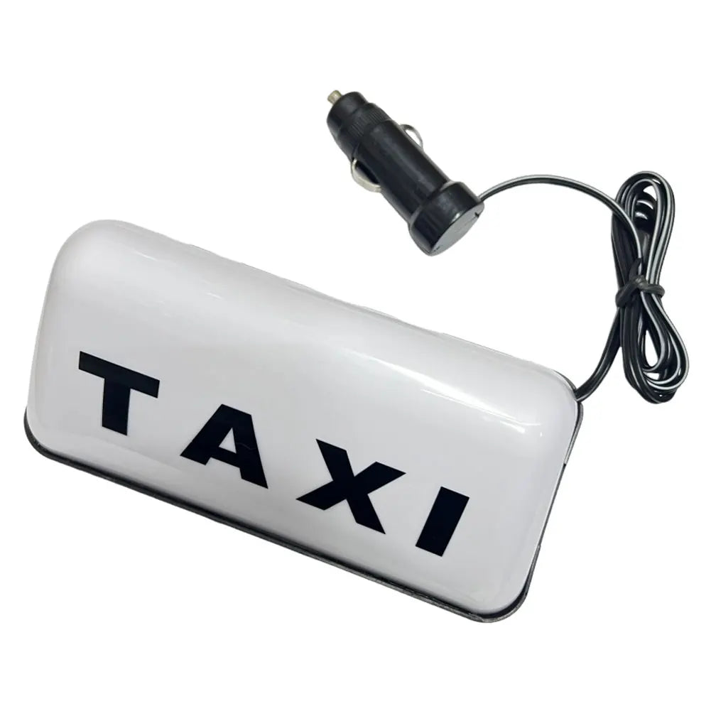 12V Fashion Taxi Sign Light with Adhesive Base Taxi Top Light 3W Roof Taxi Sign White/Yellow Taxi Dome Light Super Bright