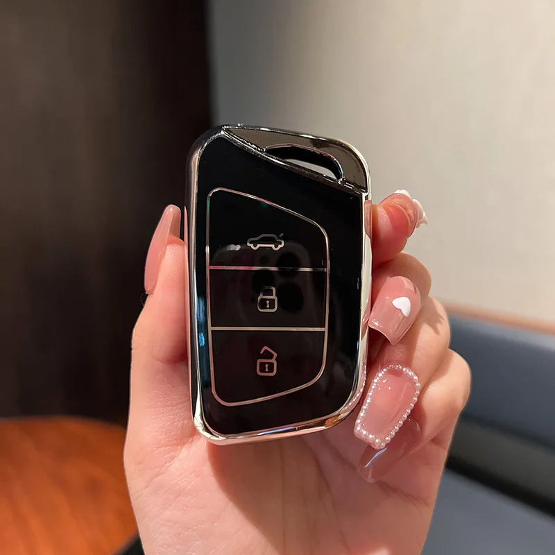 TPU Car Key Cover Case Fob for JAC JIAYUE J7 A5 X4 X7 IC5 IEV7S S3 T8 Refine S4 S7 M6 E20x E40x Protector Keychain Accessories