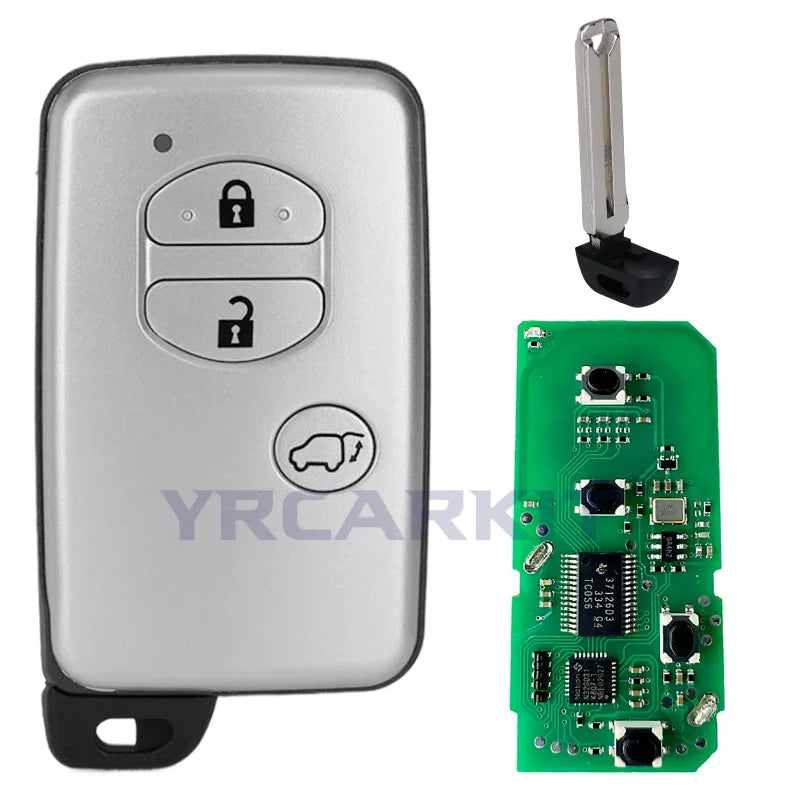 Car Smart Remote Key For Toyota Land Cruiser Prado Camry Crown Aurion LC200 A433 F433 Car Smart Key Fob Car Key 4D Chip 433Mhz