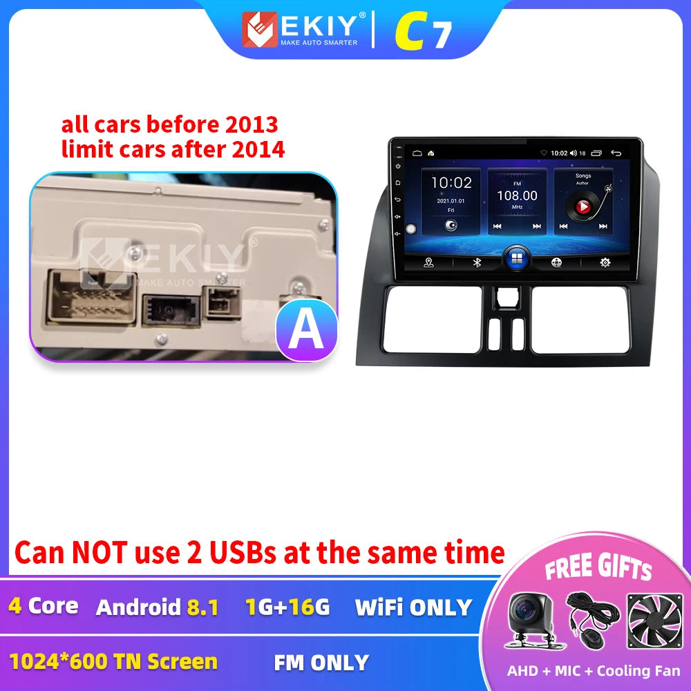 EKIY For Volvo XC60 2009 - 2013 RHD Wireless CarPlay Android Auto Radio Car Multimedia Video Player Stereo GPS Navi 2din DVD HU