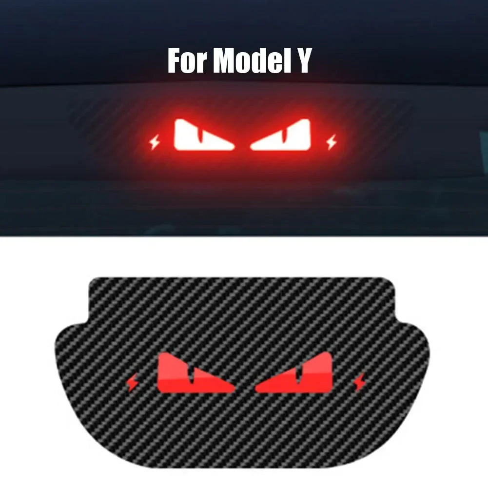 Taillight Sticker for Tesla Model 3 Y High Mounted Brake Light Projection Board Decoration Sticker Car Exterior Decoration 2023