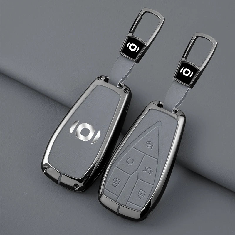 Zinc Alloy For Changan Qiyuan A05 Key Sleeve Q05 A07 Full Package A06 Shell E07 Buckle Simple Alcantara Auto Interior Accessorie