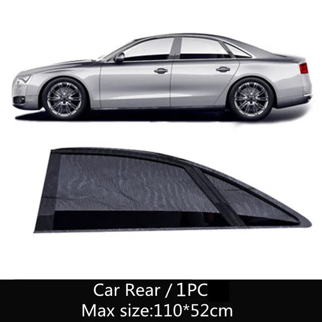 1/2pcs Car Sun Shade Auto UV Protect Curtain Cover Mesh Covers Front Rear Side Car Mosquito Net SUV Window Mesh Sunshade Nets