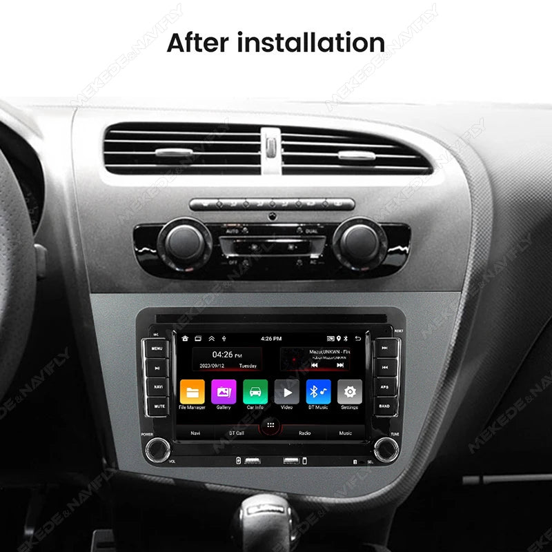 Carplay Android Auto Car Radio for Seat Leon 2 MK2 2005 2006 2007 2008 2009 2010 2011 2012 Multimedia Video Player GPS BT Stereo