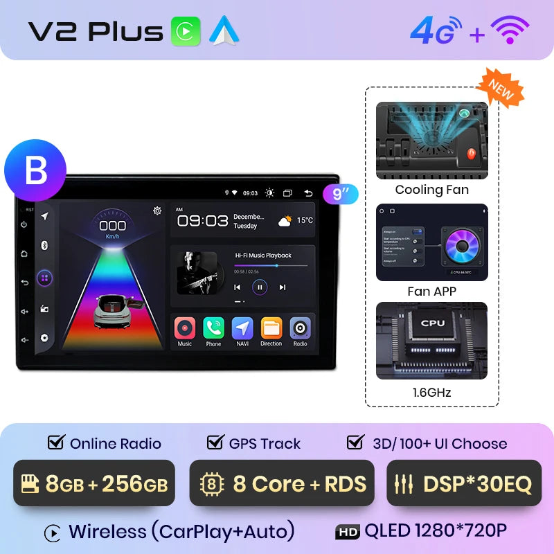 Junsun 7" 9" Universal CarPlay Android Auto Radio for VW Volkswagen Fiat Renault Nissan Hyundai 4G Wifi Car Multimedia autoradio