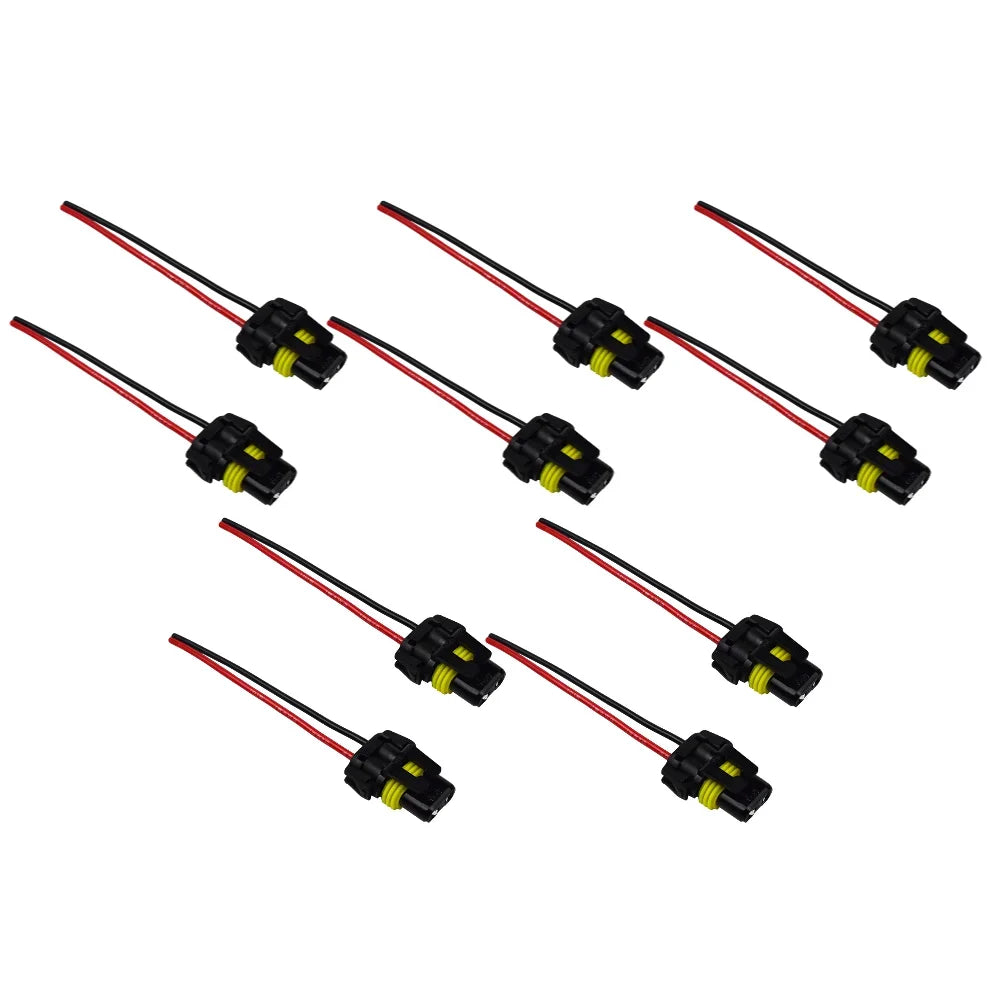 2-10Pcs 9005 HB3 9006 HB4 Female Adapter Wiring Harness Sockets Wire Connector for Headlight Fog Lights