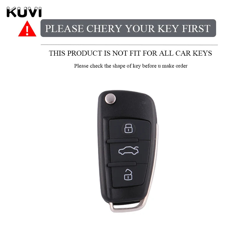 Plating HOT TPU Car Flip Key Case Cover For Audi A1 A3 A4 8P 8L 8V A5 B6 B7 A6 A7 C5 C6 Q3 Q5 Q7 4F S3 S4 S6 RS3 TT Shell Fob