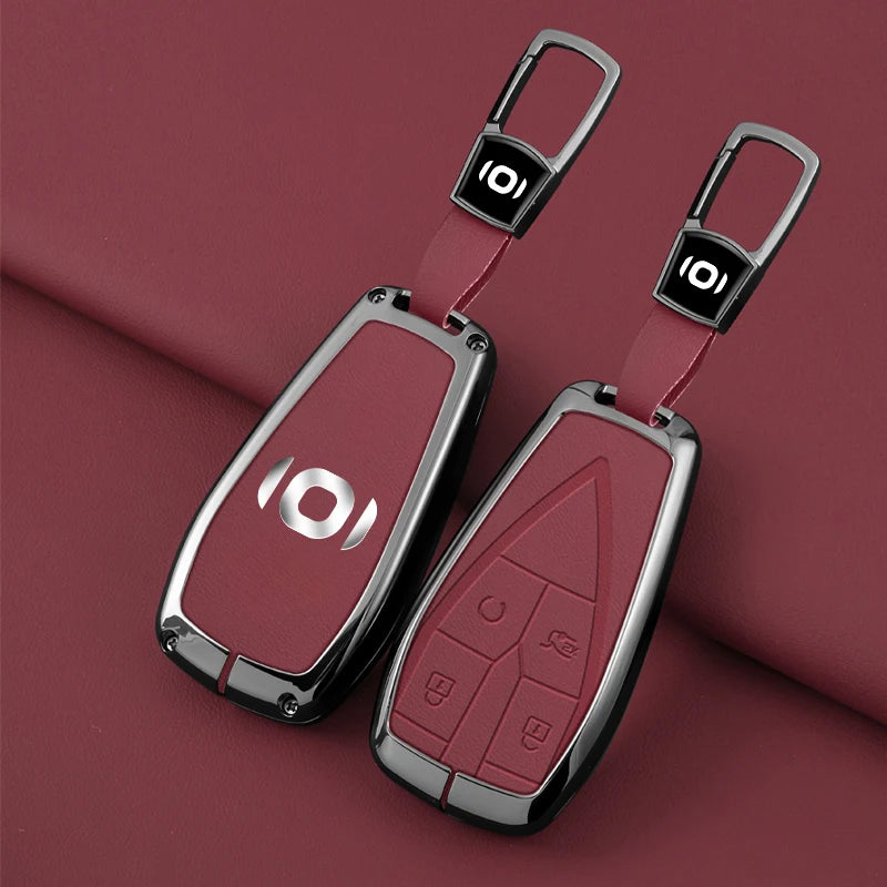 Zinc Alloy For Changan Qiyuan A05 Key Sleeve Q05 A07 Full Package A06 Shell E07 Buckle Simple Alcantara Auto Interior Accessorie