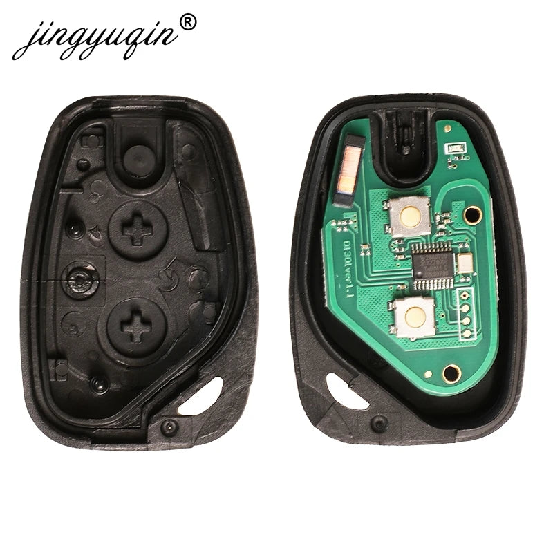 jingyuqin 10pcs/lot Car Remote Key Suit for Renault CLIO SCENIC KANGOO PCF7946 Chip 433MHZ Ne72 VAC102 Blade 2 Button FCB Key