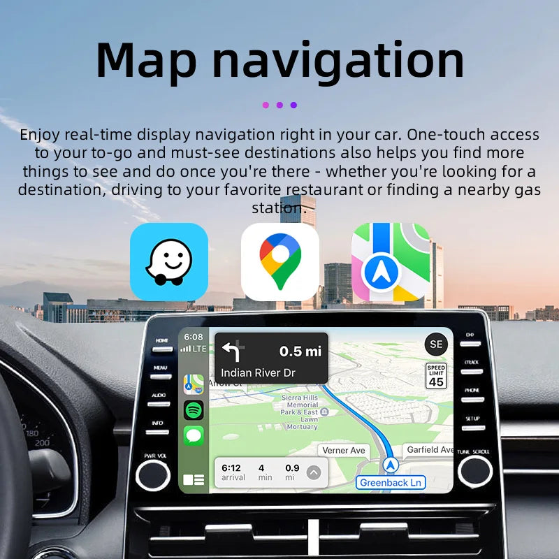 TIMEKNOW New Wireless CarPlay Android Auto Wireless Adatper Smart Mini Box Plug and Play BT WiFi Fast Connect