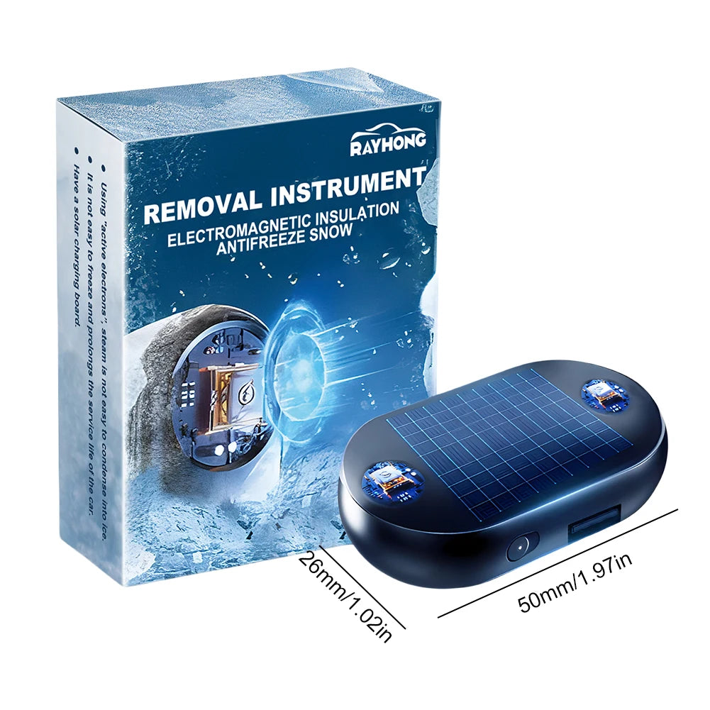 Solar Antifreeze Electromagnetic Molecular Windshield Car Snow Removal Instrument Window Glass Defogging & Defrosting & Deicing