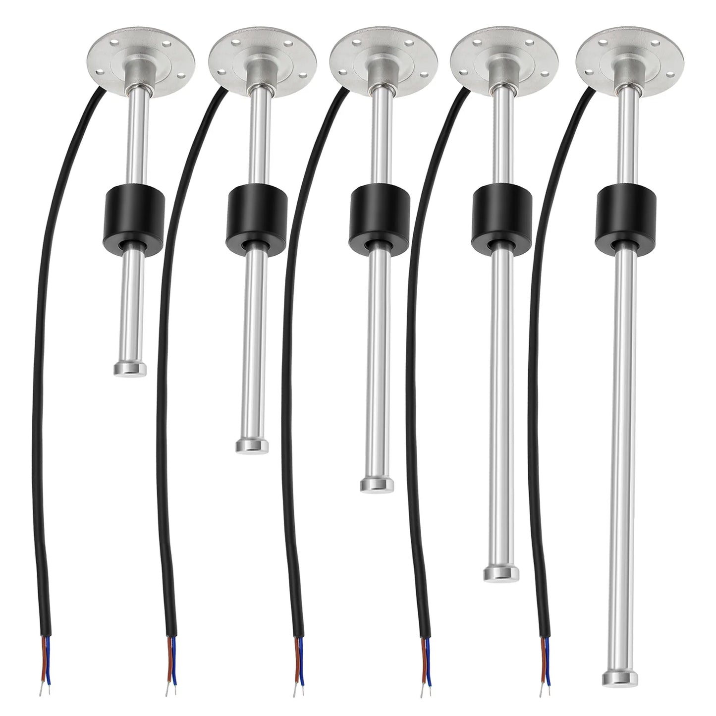 Digital Boat Car Fuel Level Gauge Meter with Flashing Alarm With 0-190ohm Fuel Level Sensor 100~550mm Fuel Sender Unit 12V/24V