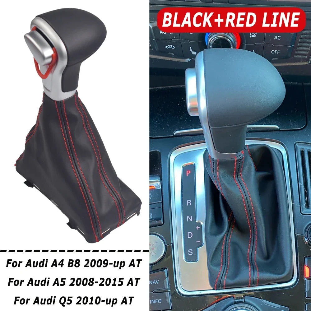 For Audi A4 B8 2009-up/A5 2008-up/Q5 2009-2015/A6 C6 2006-2011/A6L C7 2012-2018 car Leather GEAR Shift Knob shift knobs