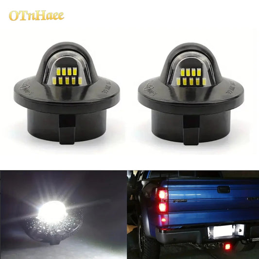 2pcs License Plate Lights Tag Light Lamp Assembiy for Ford F150 F250 F350 Super Duty Ranger Explorer Bronco Excursion Expedition