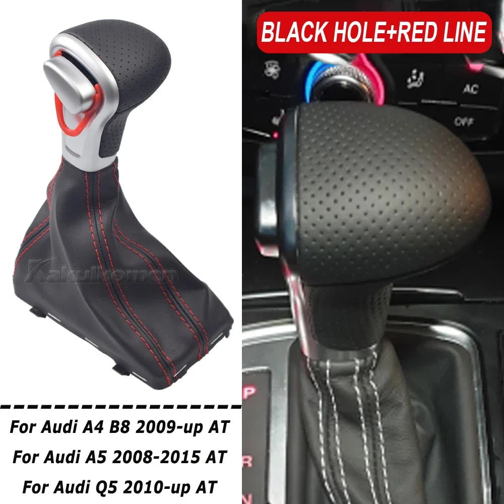 For Audi A4 B8 2009-up/A5 2008-up/Q5 2009-2015/A6 C6 2006-2011/A6L C7 2012-2018 car Leather GEAR Shift Knob shift knobs