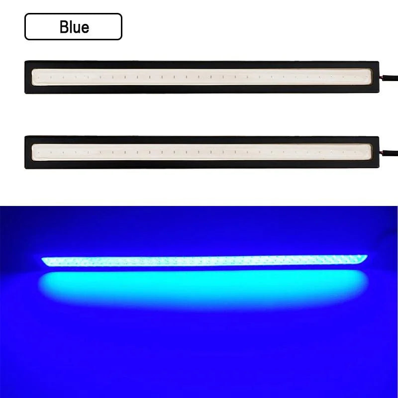 10PCS 17CM LED DRL Waterproof Driving Daytime Running Lights Strip 12V COB LED Car Aluminum Stripes Lights