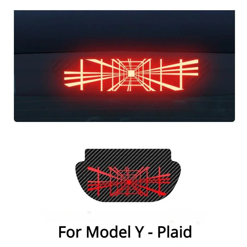 Taillight Sticker for Tesla Model 3 Y High Mounted Brake Light Projection Board Decoration Sticker Car Exterior Decoration 2023
