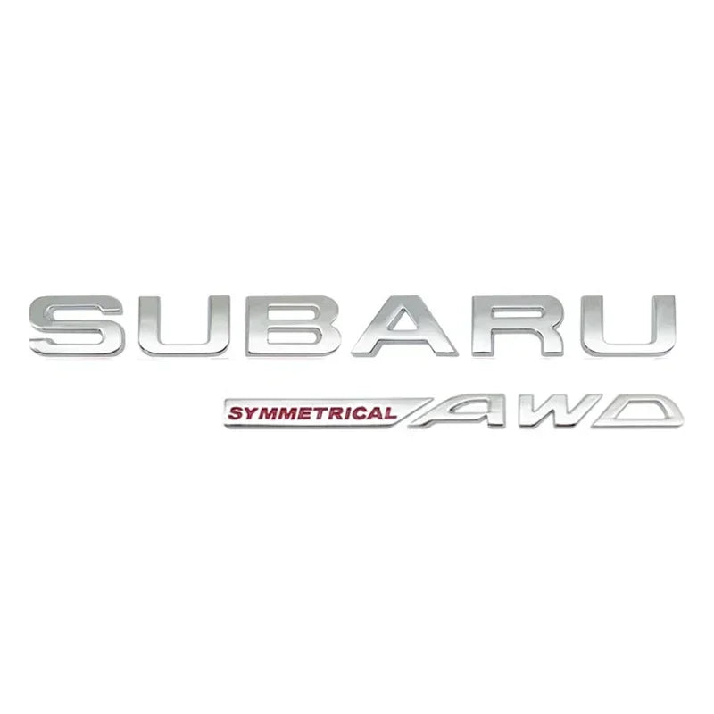Car Rear Trunk Metal Emblem Stickers Auto Body Badge for Subaru BRZ SYMMETRICAL AWD Logo Tribeca XV STI Forester Impreza