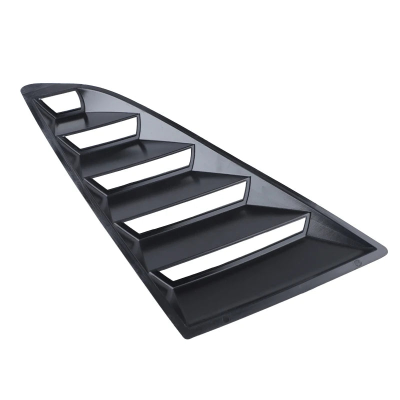 For Ford Mustang 2015-2020 Car Rear Louver Window Side Shutter Cover Trim Sticker Vent Scoop ABS Carbon Fiber Black Accessories
