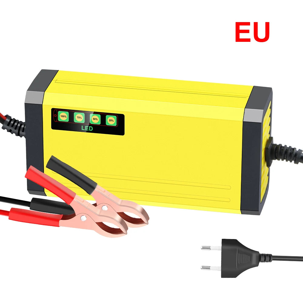 LED Display 220V Power Puls Repair Charger Wet Dry Lead Acid Battery Moto Truck Battery Charger Car Battery Charger 12V 2A