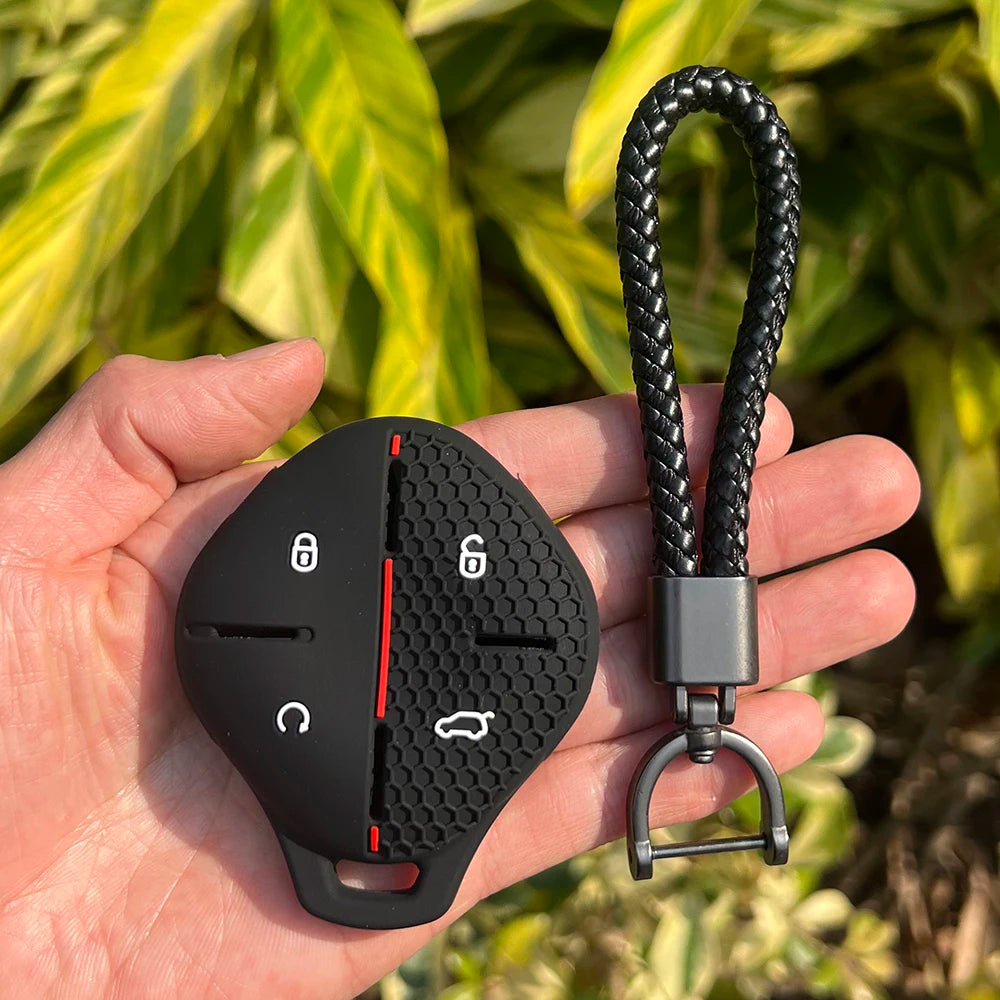 Silicone Car Key Cover Keychain Bag Set for Chery Jetour Dashing X-1 Plus DTC IDM 2022 2024 Remote Case Holder Shell Accessories