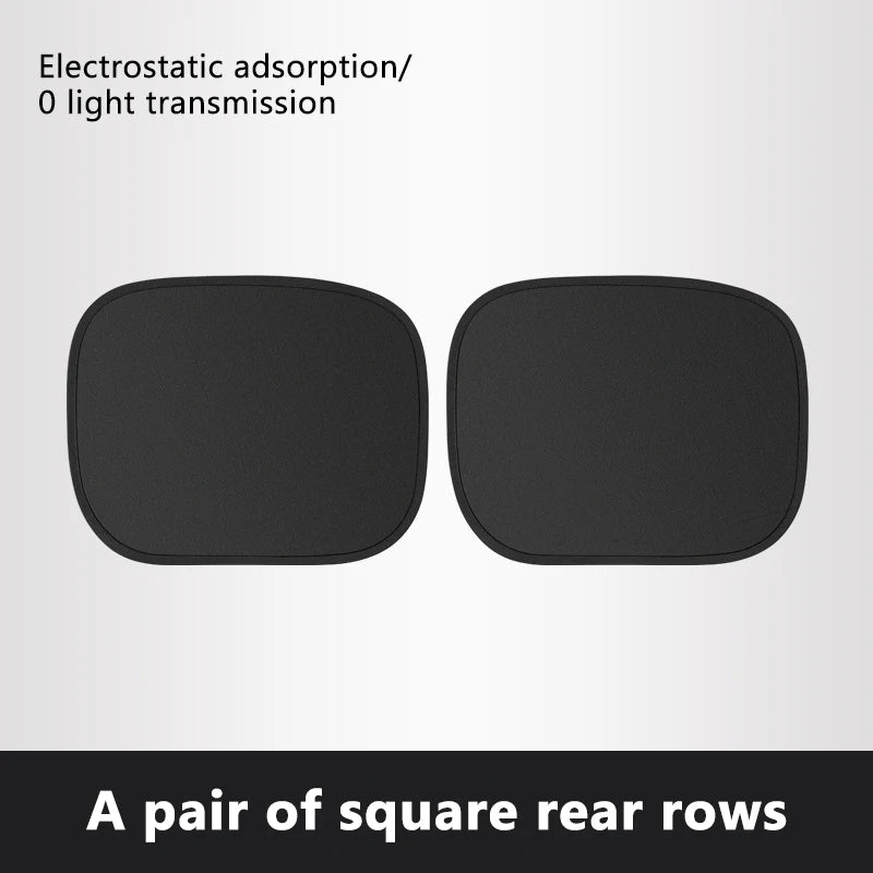 SEAMETAL Electrostatic Sun Visor for Car Side Window 4-Layer Sun Shade Curtains Anti-Glare UV-Blocker Auto Sun Protection Cover