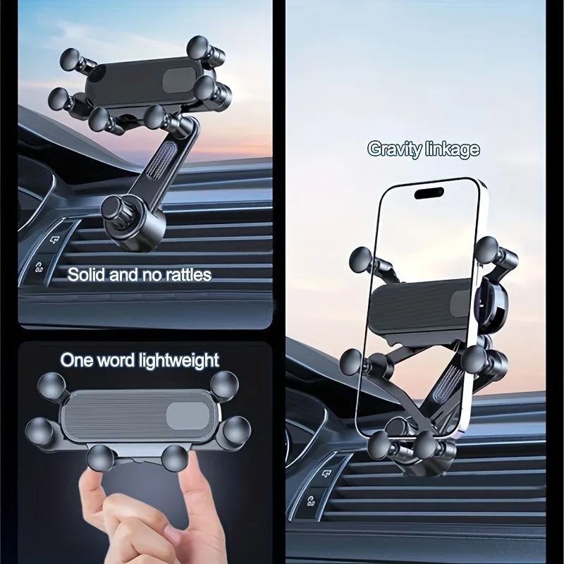 Mobile Phone Holder Air Outlet Gravity Sensor Car Phone Stand Universal Smartphone Gap Mount In Car Interior Accessories