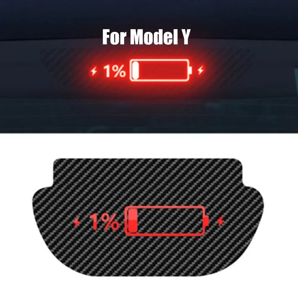 Taillight Sticker for Tesla Model 3 Y High Mounted Brake Light Projection Board Decoration Sticker Car Exterior Decoration 2023