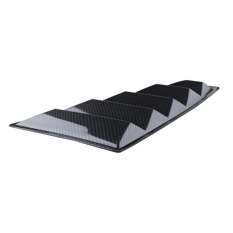 For Ford Mustang 2015-2020 Car Rear Louver Window Side Shutter Cover Trim Sticker Vent Scoop ABS Carbon Fiber Black Accessories
