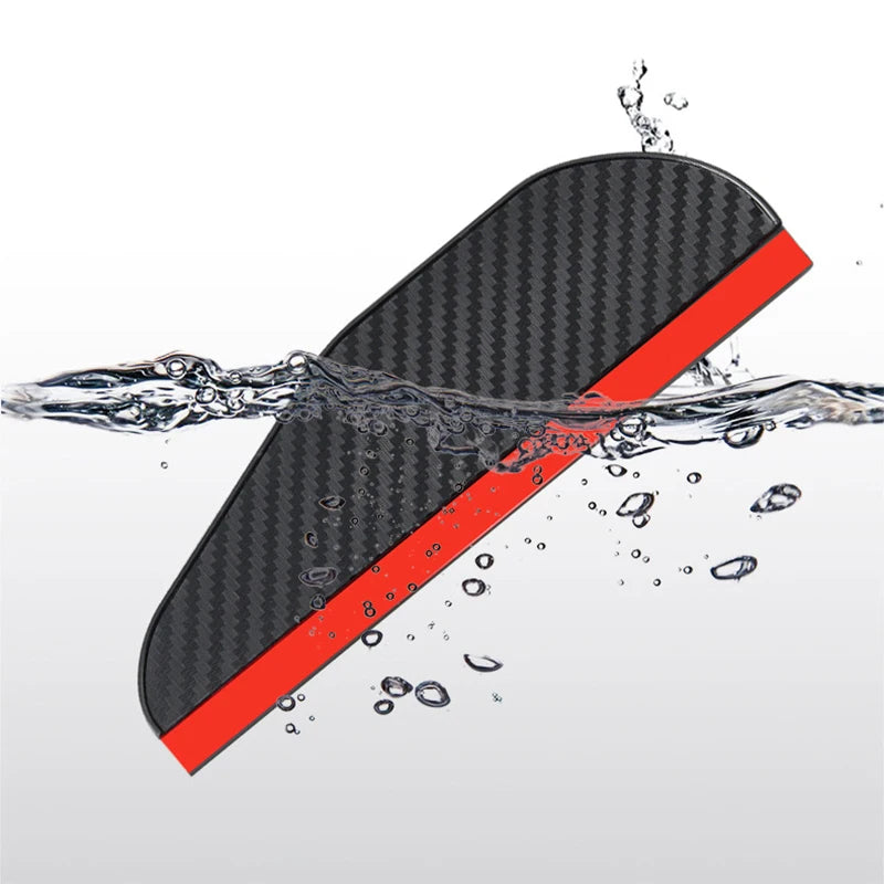 Universal Car Rearview Mirror Eyebrow Rain Cover Black Transparent Auto Parts Rearview Mirror Protector Rain Cover 1/2Pcs