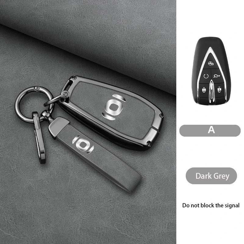 Zinc Alloy For Changan Qiyuan A05 Key Sleeve Q05 A07 Full Package A06 Shell E07 Buckle Simple Alcantara Auto Interior Accessorie