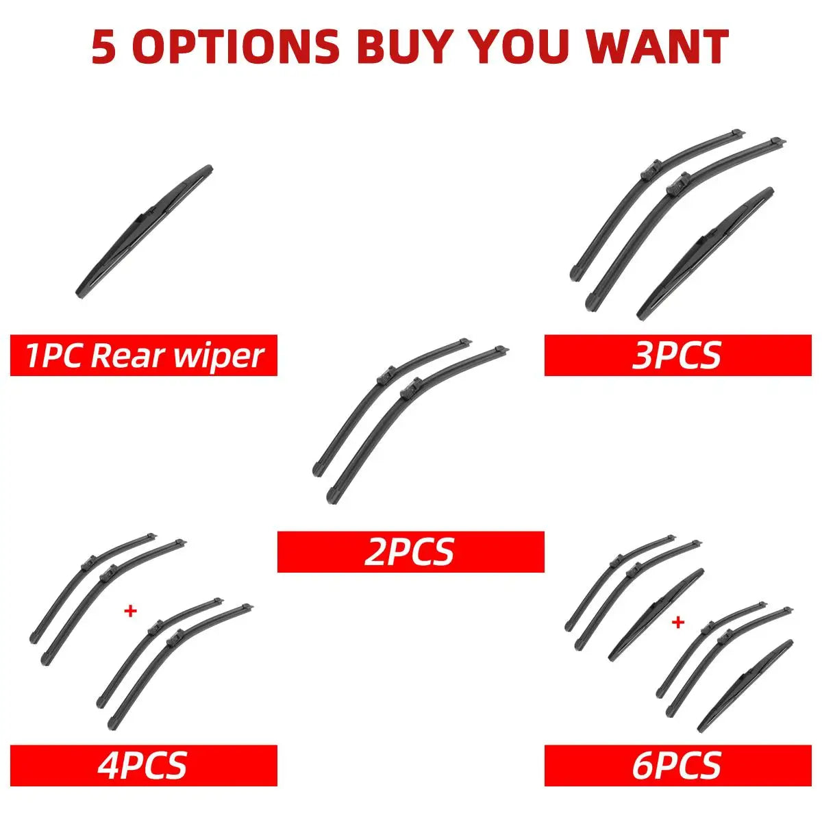 1/2/3/4/6PCS Car Wiper For Opel Astra J GTC 2009-2015 Front Rear Wiper Blades Brushes Cutter Auto Accessories 2013 2014 2015