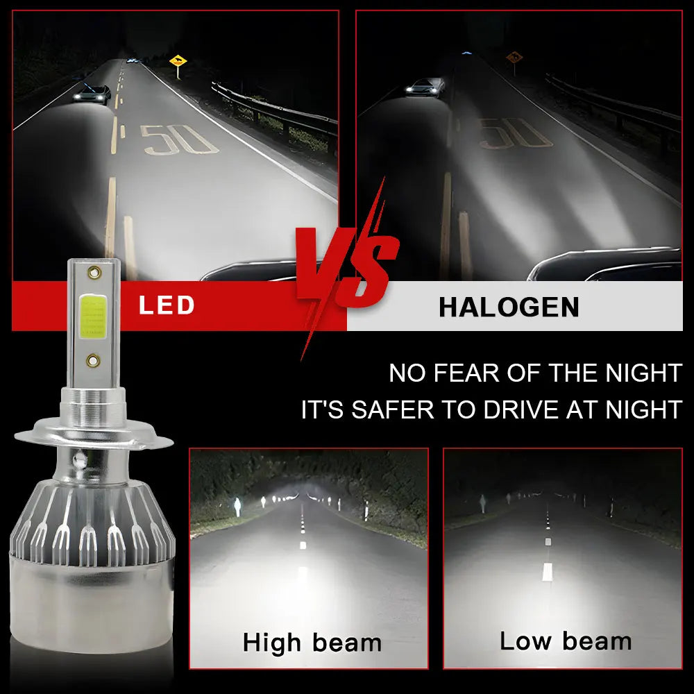 car led headlights C6 H4 H7 H11 9005 9006 7600LM 36W LED Car Headlight Hi / Lo Beam Light Bulbs colour 6000K