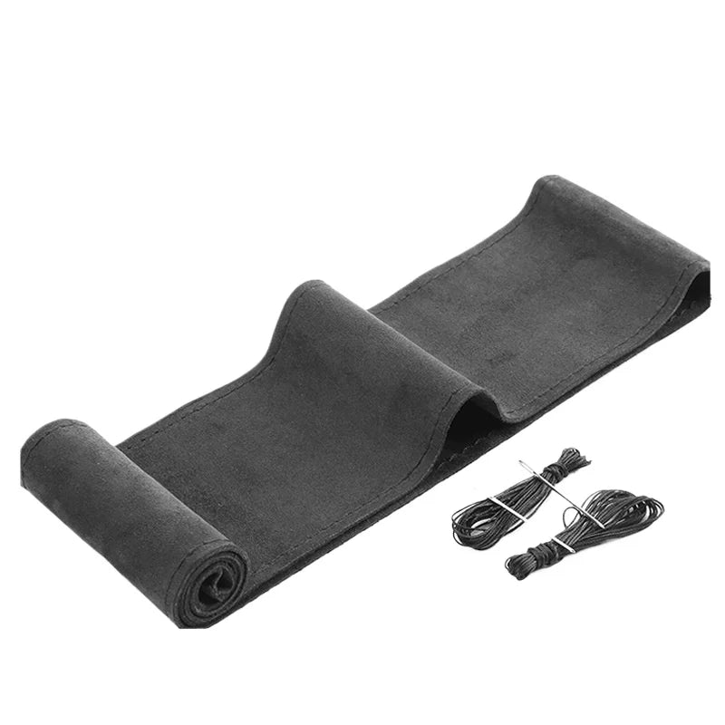 DIY Suede Hand-Stitched With Thread Needle Car Steering Wheel Cover For Ford Focus 2 3 4 5 Mondeo MK2 MK3 MK4 MK7 Fiesta Fusion