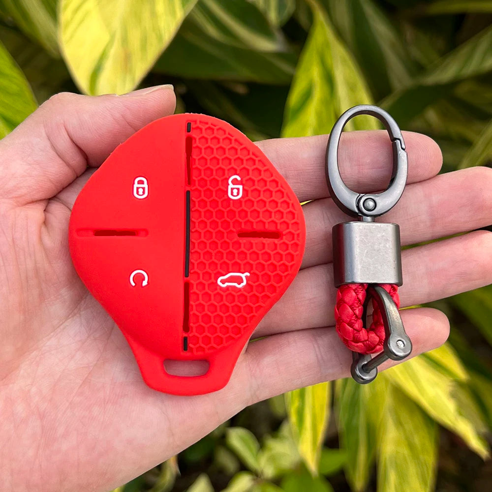 Silicone Car Key Cover Keychain Bag Set for Chery Jetour Dashing X-1 Plus DTC IDM 2022 2024 Remote Case Holder Shell Accessories
