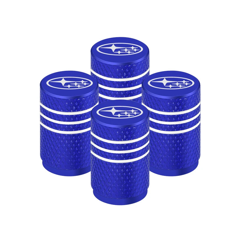 4pcs Metal Car Tire Valve Cap Car Tyre Air Stems Cover For SUBARU Forester Impreza Legacy Outback WRX STI BRZ XV Car Accessories