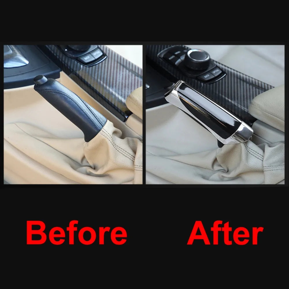Car Handbrake Grip Protective Cover Fashion ABS Plastic Adhesive Style Durable Handbrake Decorative Cover Auto Accessories