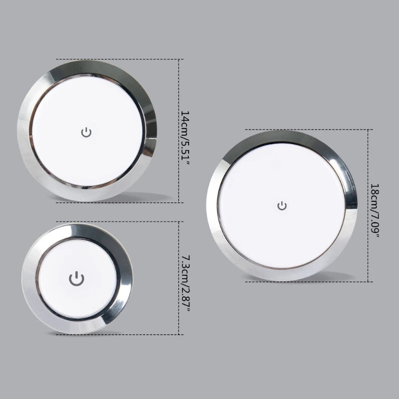12/24V RV Marine Boat Ceiling Roof Light Universal LED Ceiling Downlight Touch Switch Round Dome Lamp for Camper Yacht Caravan