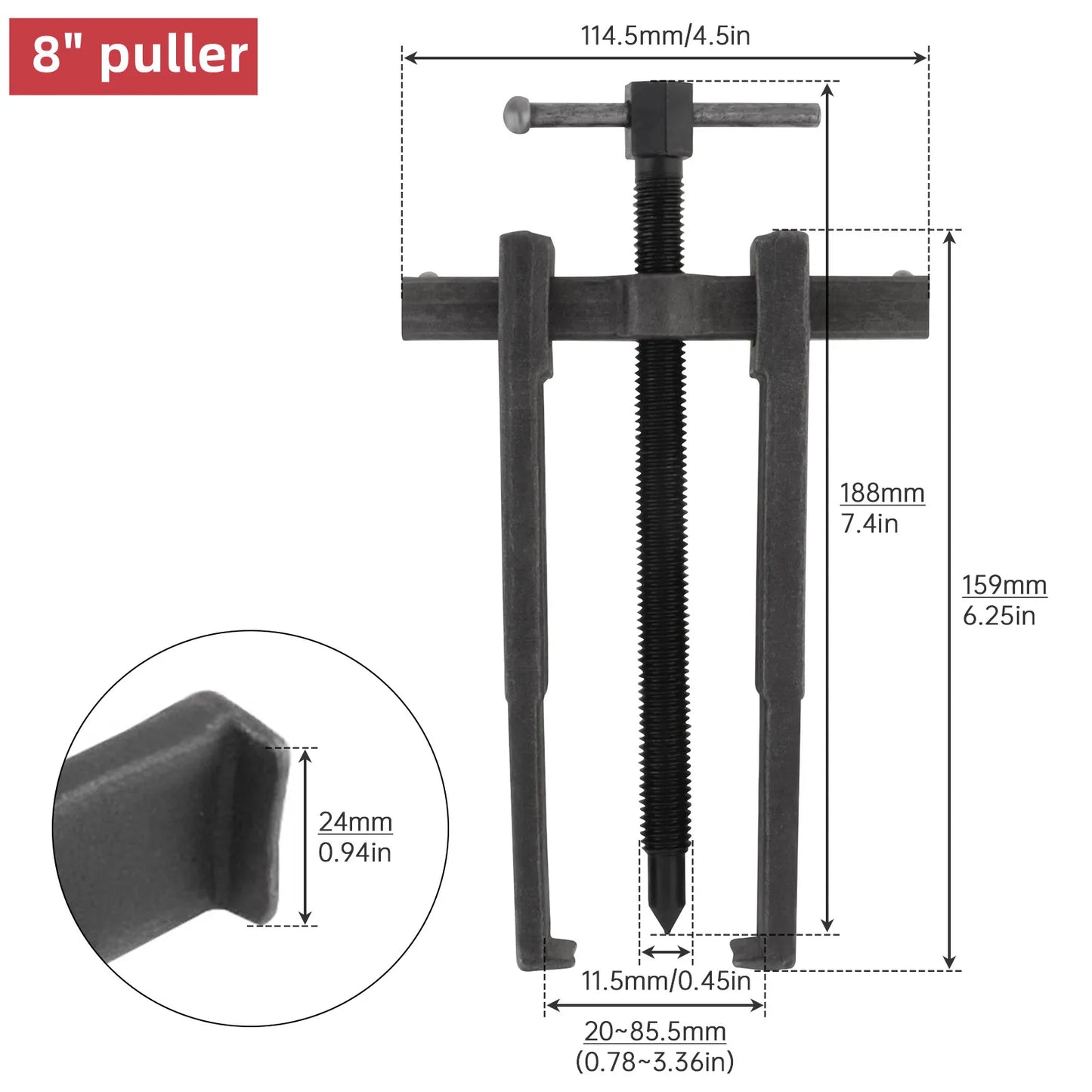 3/4/6/8/10 Inch 2-Jaw Puller Bearing Removal Tool Adjustable Car Inner External Bearing Puller Extractor Auto Repair Tool