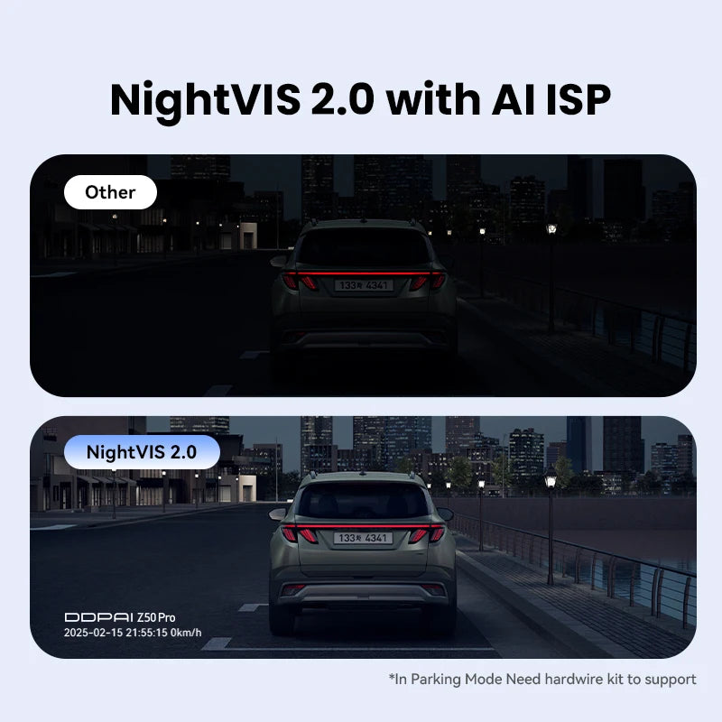 2025 New DDPAI Z50 Pro Dash Cam  4K Car DVR Night Vision 5GHz Wi-Fi GPS ADAS 24h Parking mode Front and Rear Camera