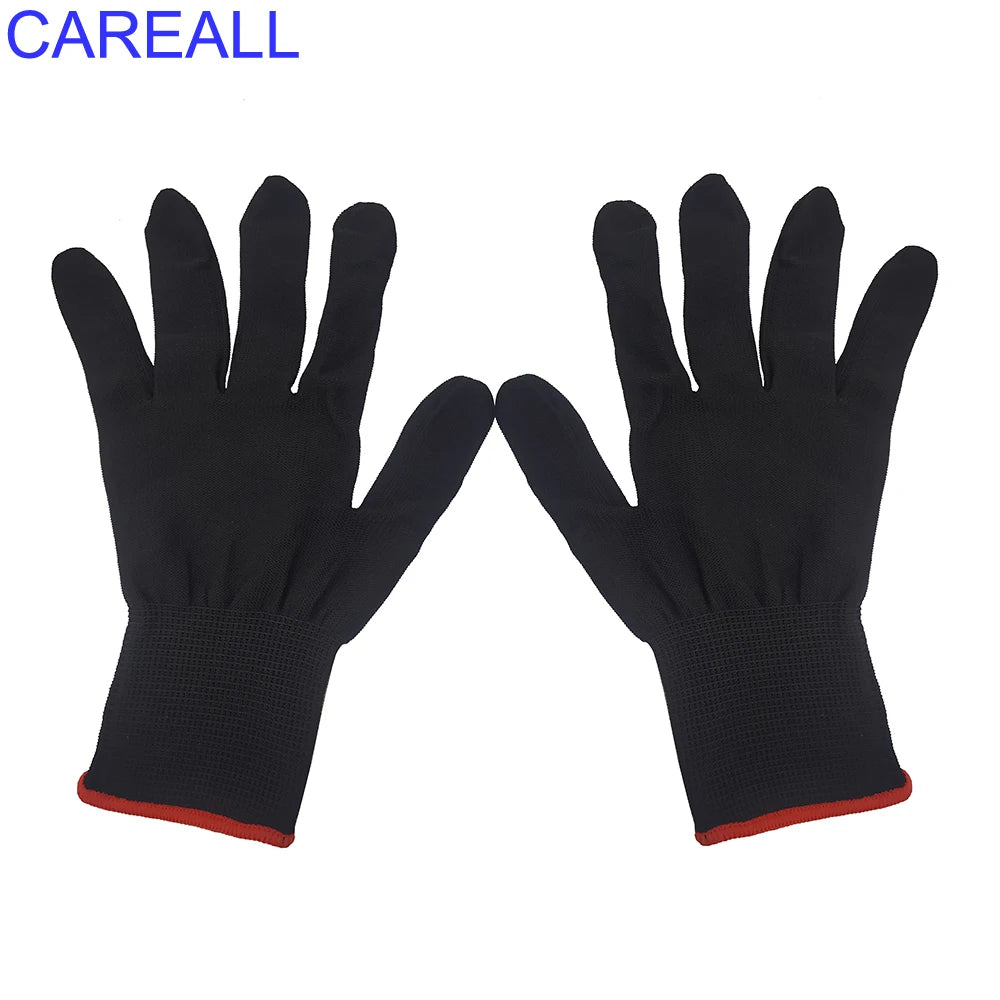 CAREALL 12 Pairs Wrap Gloves Window Film Tint Vinyl Applicator Tool Anti-Static Auto Nylon Labour Work Gloves