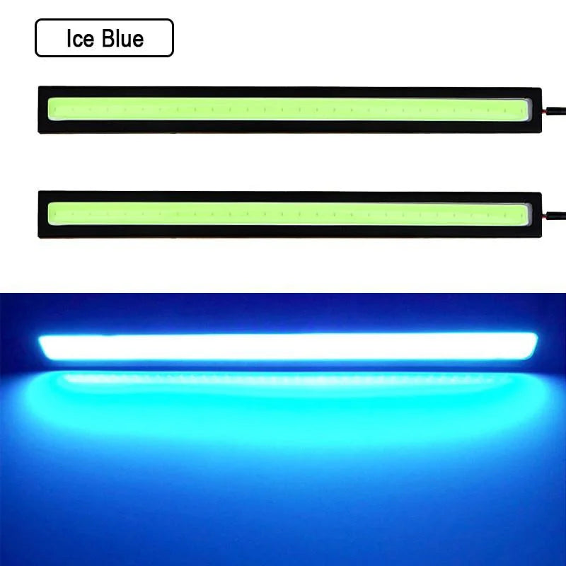 10PCS 17CM LED DRL Waterproof Driving Daytime Running Lights Strip 12V COB LED Car Aluminum Stripes Lights