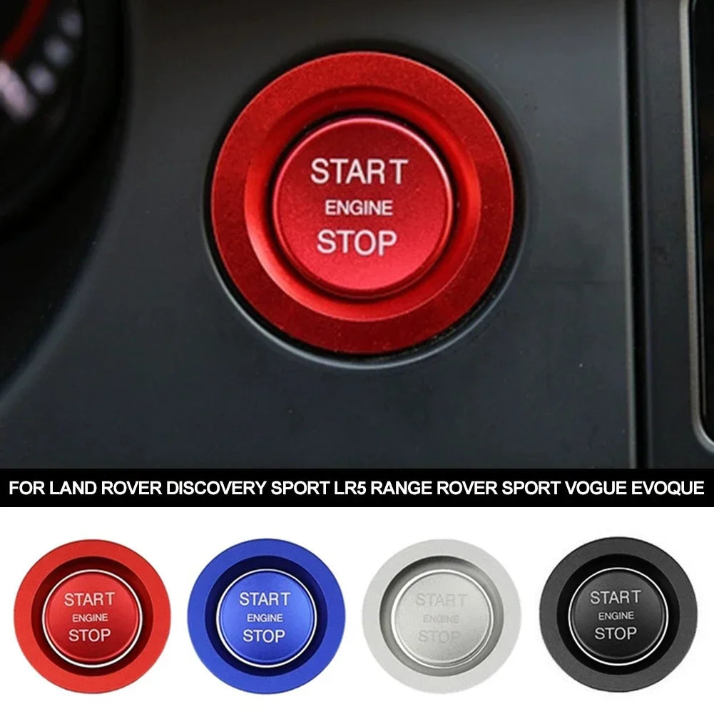 Red/Silver/Blue/Black Car ABS Engine Start Stop Button Trim For Land Rover Discovery Sport LR5 Range Rover Sport Vogue Evoque