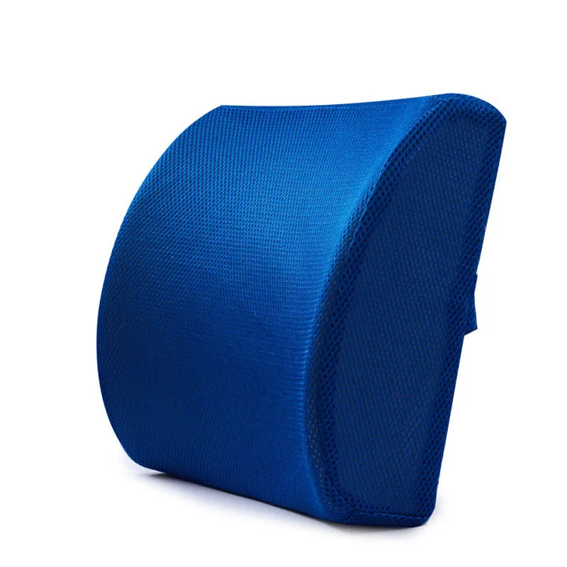 Car Lumbar Support Cushion Memory Foam Waist Pillow 3 Color Auto Seat Back Cushion for Car Chair Home Office Relieve Pain