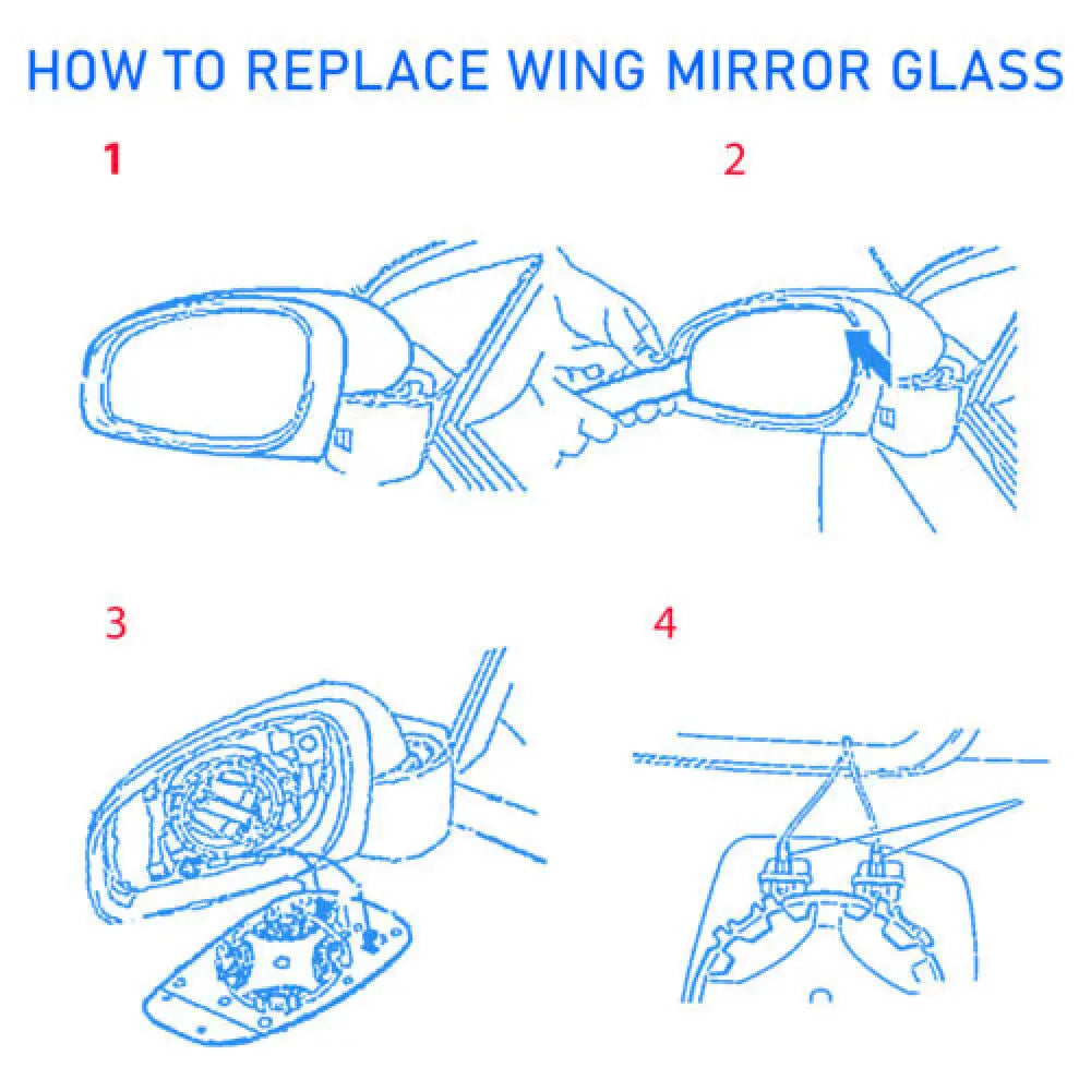 Left Side Door Wing Mirror Glass Convex Heated N/S For VW Golf 7 MK7 2012-2019