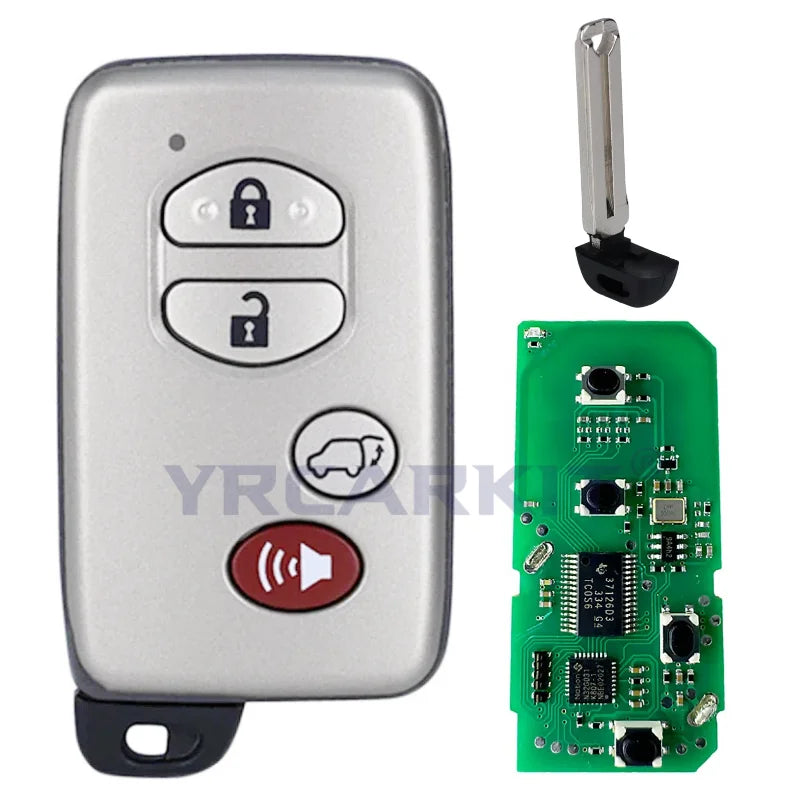 Car Smart Remote Key For Toyota Land Cruiser Prado Camry Crown Aurion LC200 A433 F433 Car Smart Key Fob Car Key 4D Chip 433Mhz