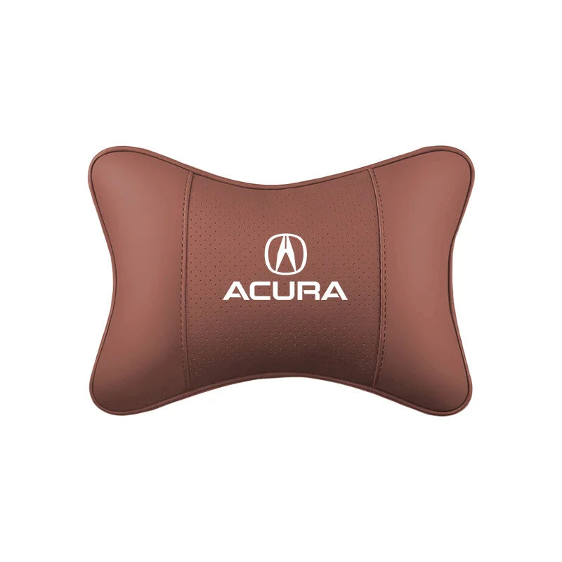 Car Leather Seat Headrest Neck Pillow Head Cushioning Accessories For Acura MDX RDX TSX RSX Integra TL RL NSX TLX ILX ZDX RLX