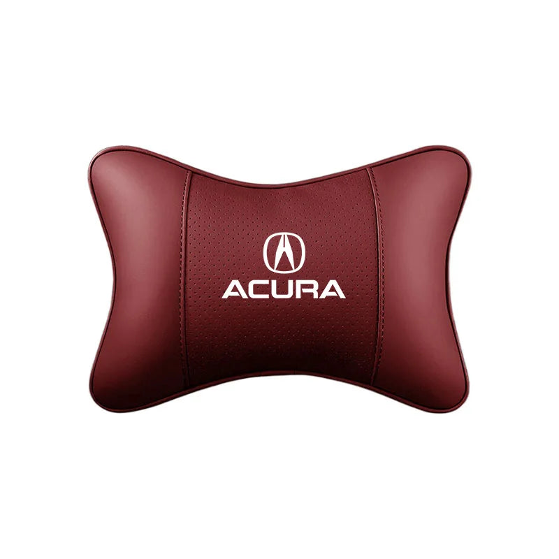 Car Leather Seat Headrest Neck Pillow Head Cushioning Accessories For Acura MDX RDX TSX RSX Integra TL RL NSX TLX ILX ZDX RLX