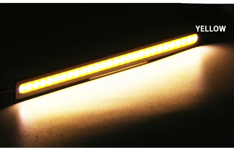 10PCS 17CM LED DRL Waterproof Driving Daytime Running Lights Strip 12V COB LED Car Aluminum Stripes Lights